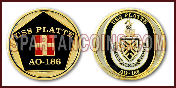 USS Platte Navy Challenge Coin